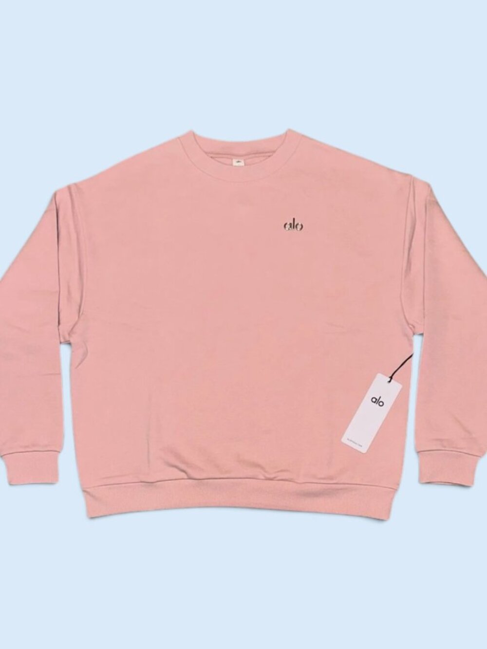 Alo Accolade Crewneck Sweatshirt - Pink Quartz NWT Size S